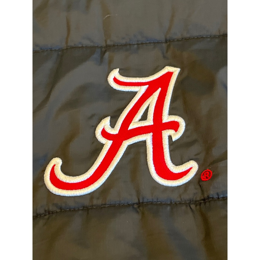 Campus Specialties Alabama Crimson Tide Mens L Black Puffer Jacket Full Zip NCAA